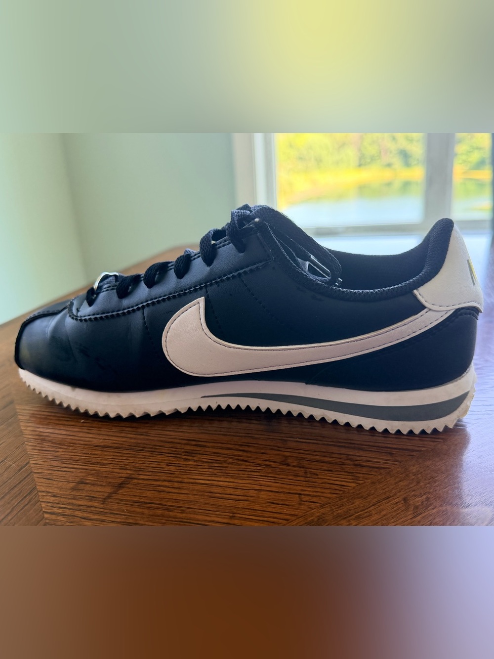 Nike Black Sneakers with White Swoosh for Kids
